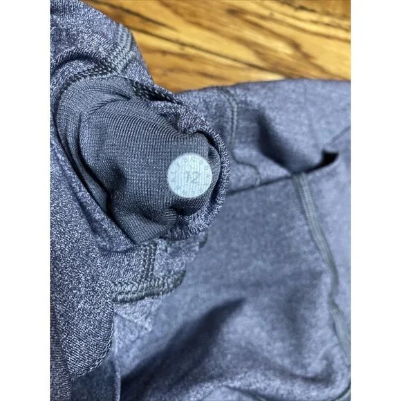 𝅺lululemon Wunder Under High Rise Crop 21” Heather Gray Leggings Size 12 - Picture 9 of 9